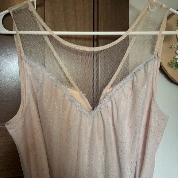 LC Lauren Conrad Runway Collection Layered Tulle Midi Dress Sparkly Size 10 - Picture 6 of 7